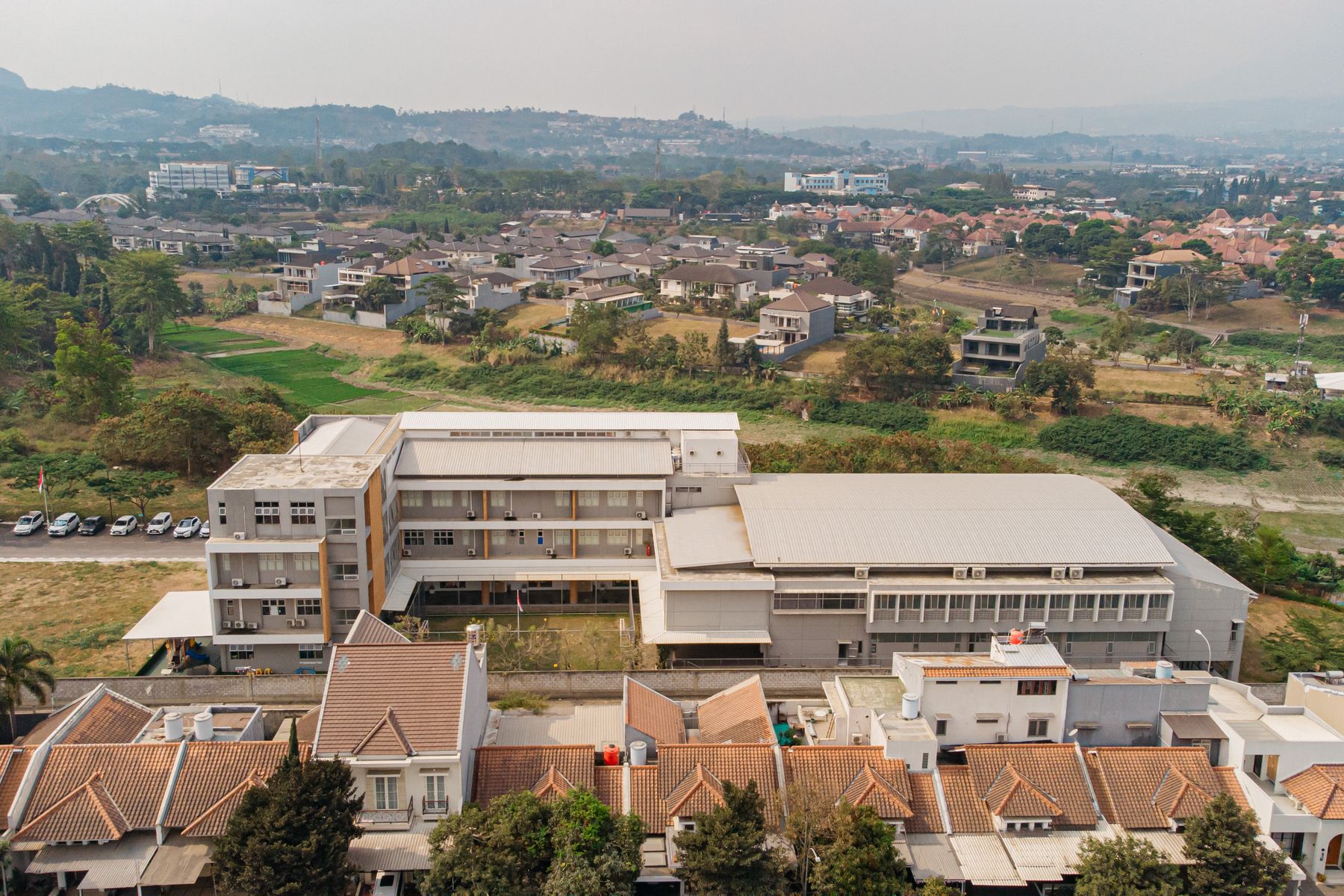 An aerial view of the Kota Baru Parahyangan campus