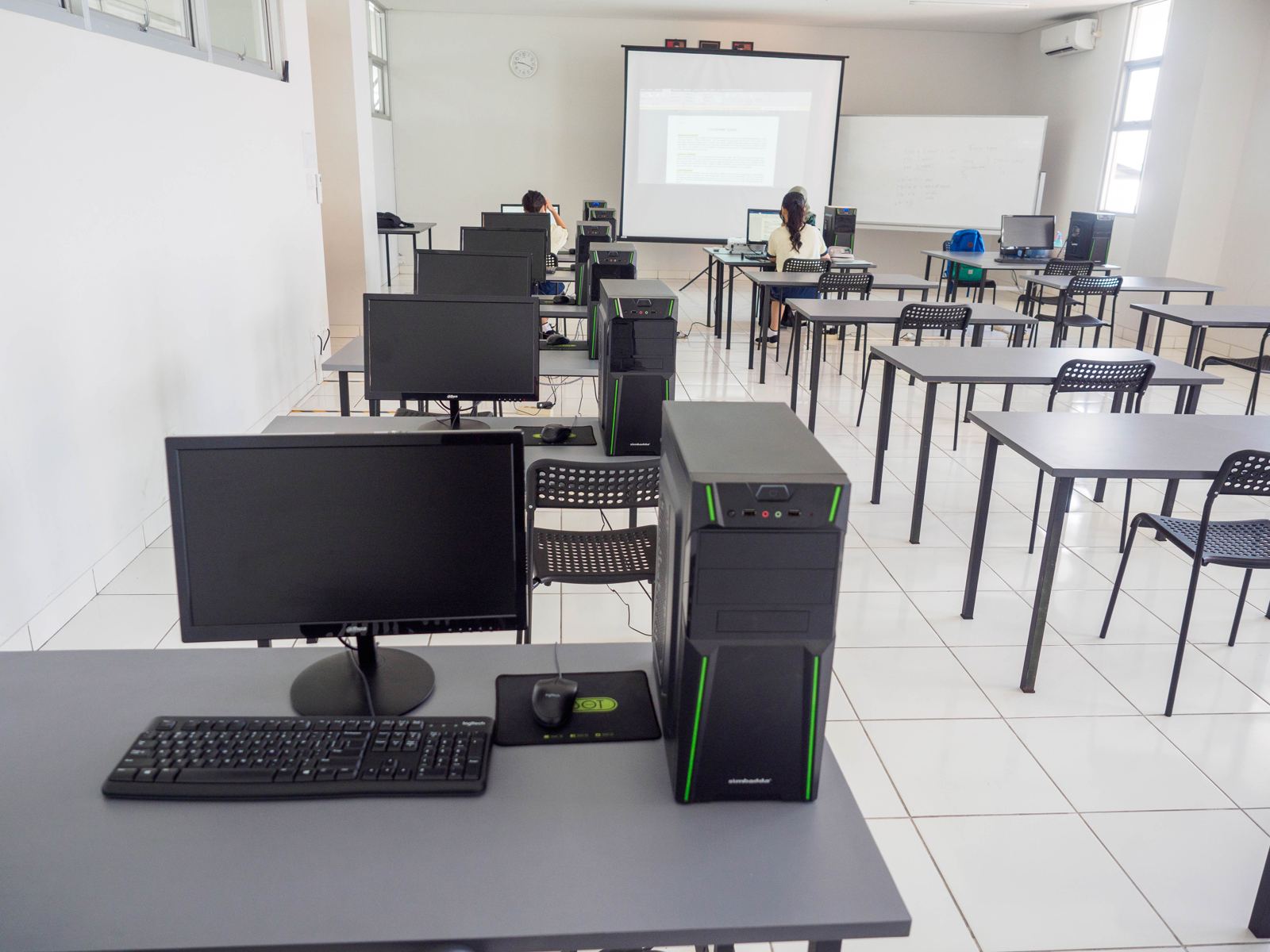 The ICT lab at Kota Baru Parahyangan, with rows of computers